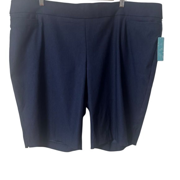 Kate & Sam Pull On Shorts Bermuda Women’s 22 W Stretch Navy Blue - Picture 3 of 7